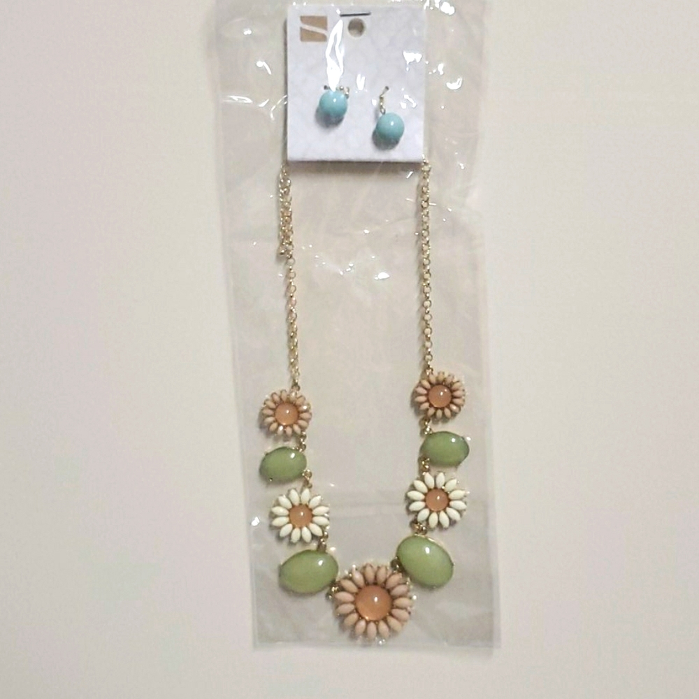 Necklace and earrings